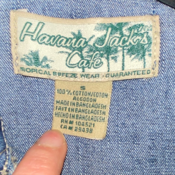 Havana Jack’s Cafe blue Denim Jacket Pockets women’s Size S Small 100% Cotton - Picture 3 of 12